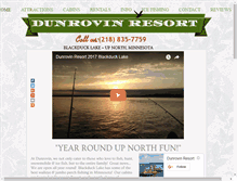 Tablet Screenshot of dunrovin-resort.com